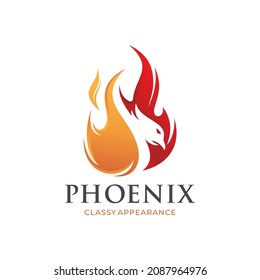 Phoenix Bird Logo design vector