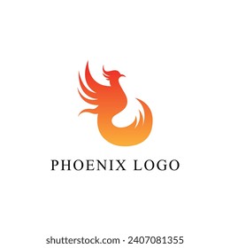 Phoenix-Logo-Design, Vektorgrafik-Vorlage