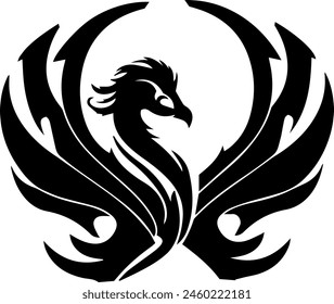 phoenix bird logo design vector file