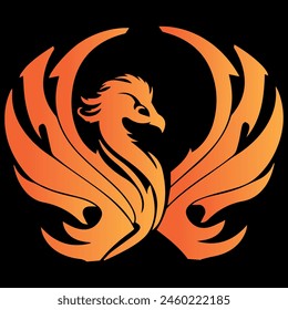 phoenix bird logo design vector file