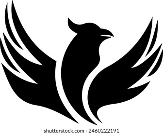 phoenix bird logo design vector file