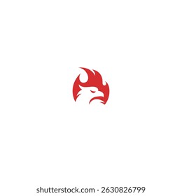 Phoenix bird logo icon flat vector design