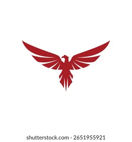 Phoenix pássaro ícone ícone de logotipo plano vetor design