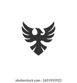 Phoenix pássaro ícone ícone de logotipo plano vetor design