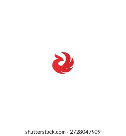 Phoenix Vogel-Logo-Symbol flaches Vektordesign