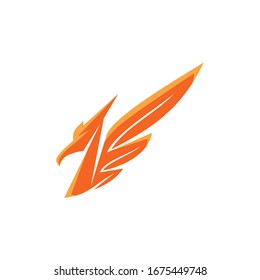 phoenix bird logo icon symbol vector