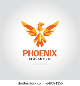 phoenix bird logo modern illustration