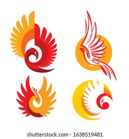 The Phoenix Bird. Logo. Reborn From The Ashes