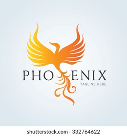 Phoenix bird logo template