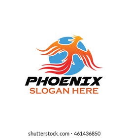 Phoenix bird logo template