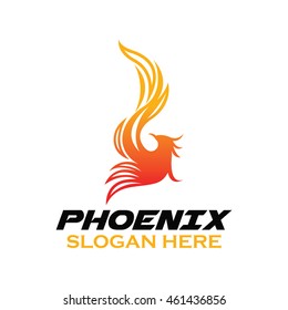 Phoenix bird logo template