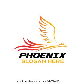 Phoenix bird logo template