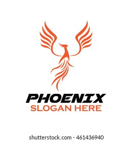 Phoenix bird logo template