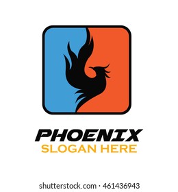 Phoenix bird logo template