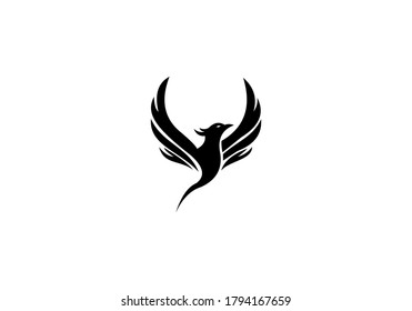 phoenix bird logo vector design