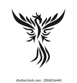 phoenix bird logo vector design template