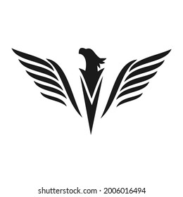 phoenix bird logo vector design template