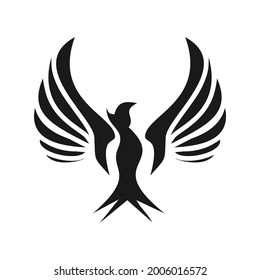 phoenix bird logo vector design template
