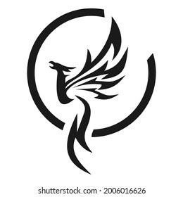 phoenix bird logo vector design template