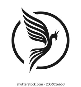 phoenix bird logo vector design template