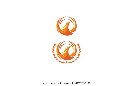 phoenix bird logo vector icon
