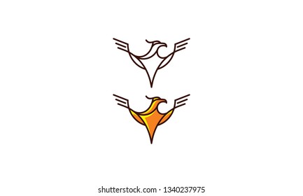 phoenix bird logo vector icon