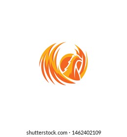 phoenix bird logo vector icon
