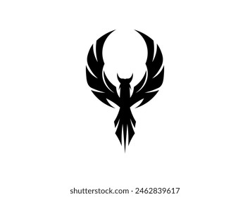 Phoenix bird logo vector illustration on white background