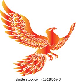 phoenix bird logo in vector for team emblem