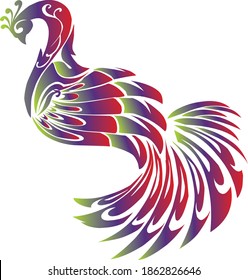 Phoenix-Vogellogo in Vektorgrafik für Teamlogo