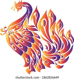 phoenix bird logo in vector for team emblem