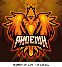 Phoenix bird mascot. esport logo design