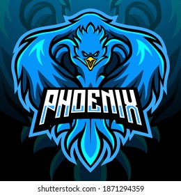 Phoenix bird mascot. esport logo design