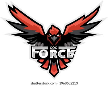 Phoenix Bird Mascot logo vector illustrstion
