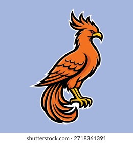 Phoenix Pájaro Mascota Logotipo Vector Diseño Plantilla Estilo simple y moderno EPS 10