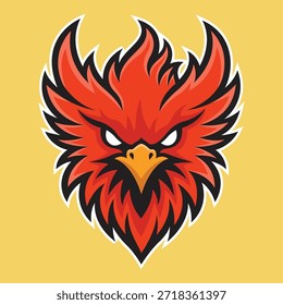 Phoenix Pájaro Mascota Logotipo Vector Diseño Plantilla Estilo simple y moderno EPS 10