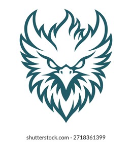 Phoenix Pájaro Mascota Logotipo Vector Diseño Plantilla Estilo simple y moderno EPS 10