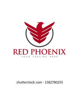 Phoenix Bird Silhoute Concept, Bird Wings Logo. Vector Illustrations
