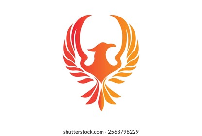 phoenix bird symbol and logo design vector illustration Vector phoenix logo icon vector template