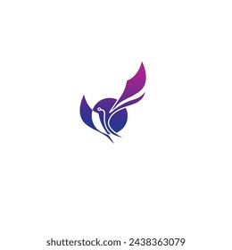 Phoenix Bird Symbol logo vector design emblem 