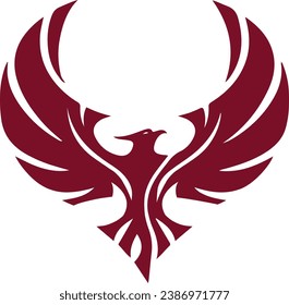 phoenix bird tattoo logo design vector file