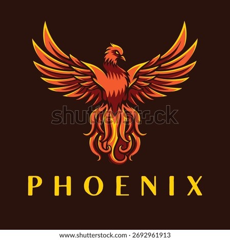 a phoenix bird with text