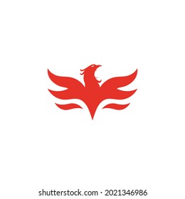 phoenix bird vector illustration. perfect for logos. flat phoenix logo