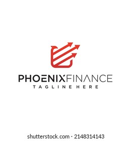 phoenix bird vector logo finance