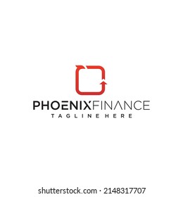 phoenix bird vector logo finance