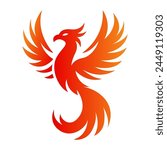 phoenix bird vector logo icon illustration clipart