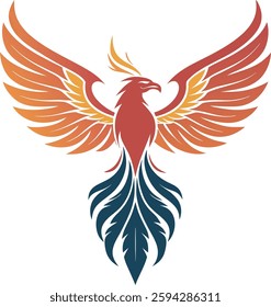 phoenix bird vector logo icon royalty free image