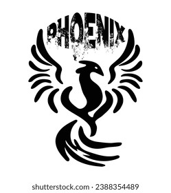 Phoenix Bird Vector T-Shirt Design