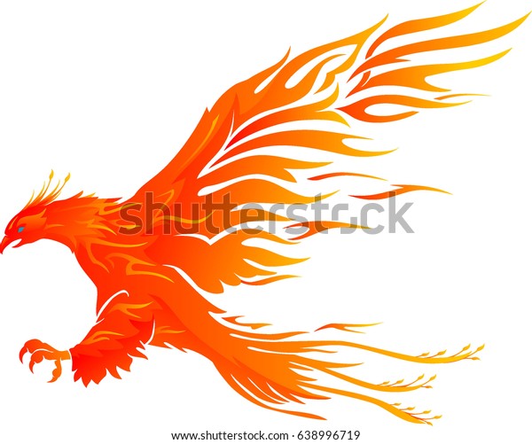 フェニックス鳥の鮮やかな炎 のベクター画像素材 ロイヤリティフリー