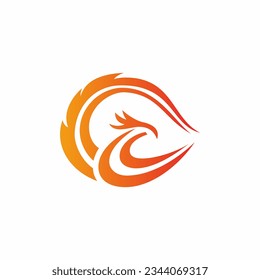 Phoenix bird wing logo vector image